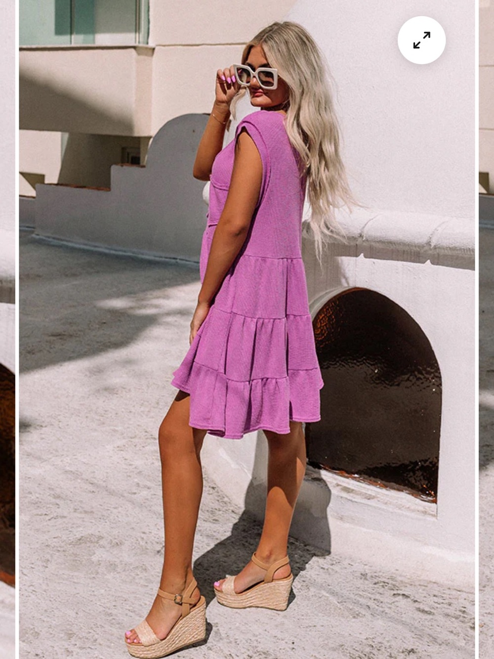 NWT Boutique Three Bird Nest Long Time Coming Shift Dress In Orchid oversized M - Picture 3 of 7